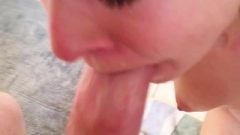 Bribed By Stepdad To Give Nasty Deep Throat Blow Job