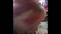 Redhead Giving Juicy Deepthroat