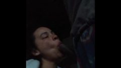 Gagging On Big Black Cock While Partner Movies It
